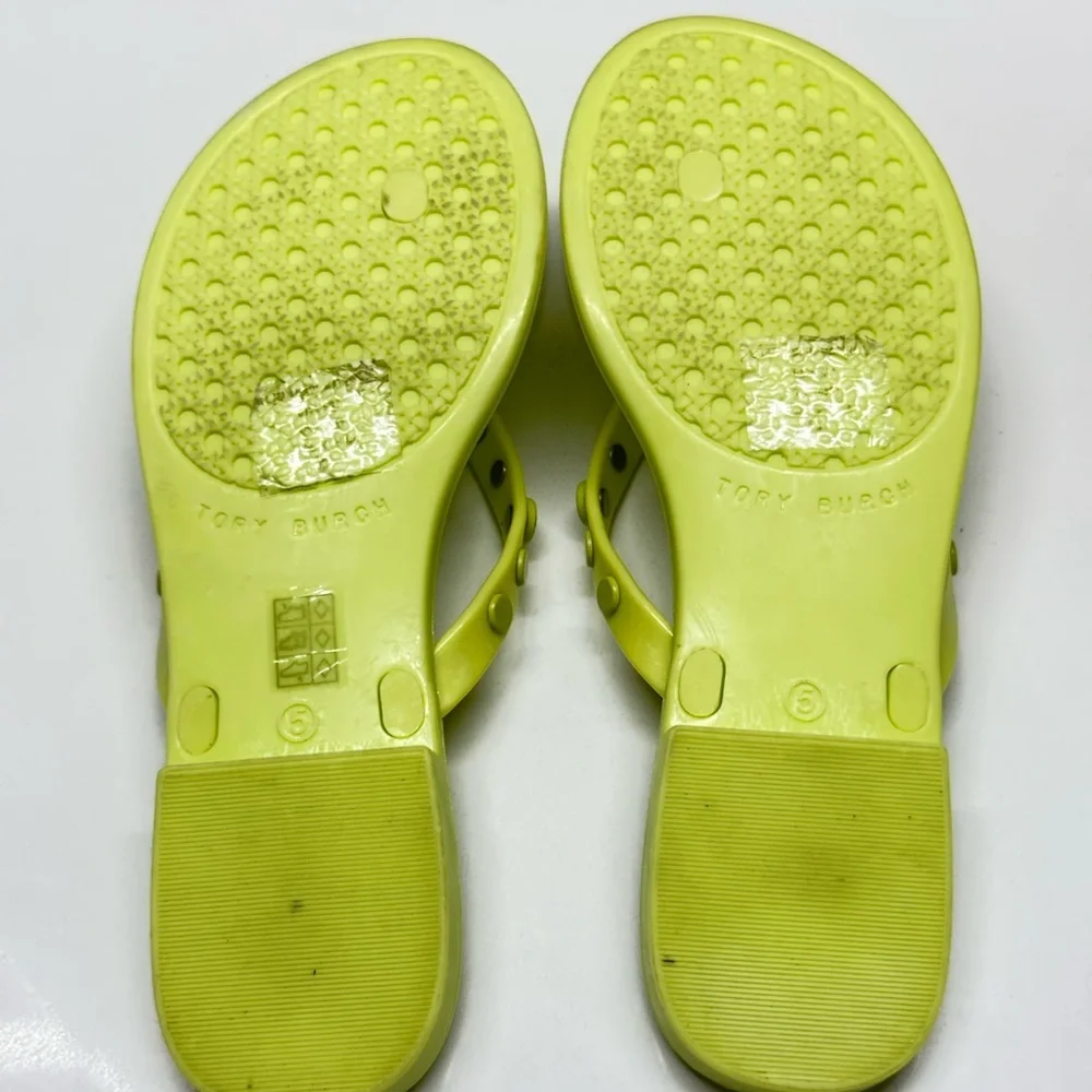 Tory Burch Lime Green Flip Flops Size 5 “ Worn twice, Like New” - Picture 6 of 6